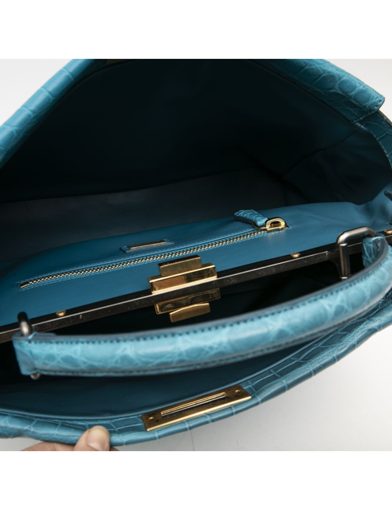 Peekaboo Fendi bleu turquoise