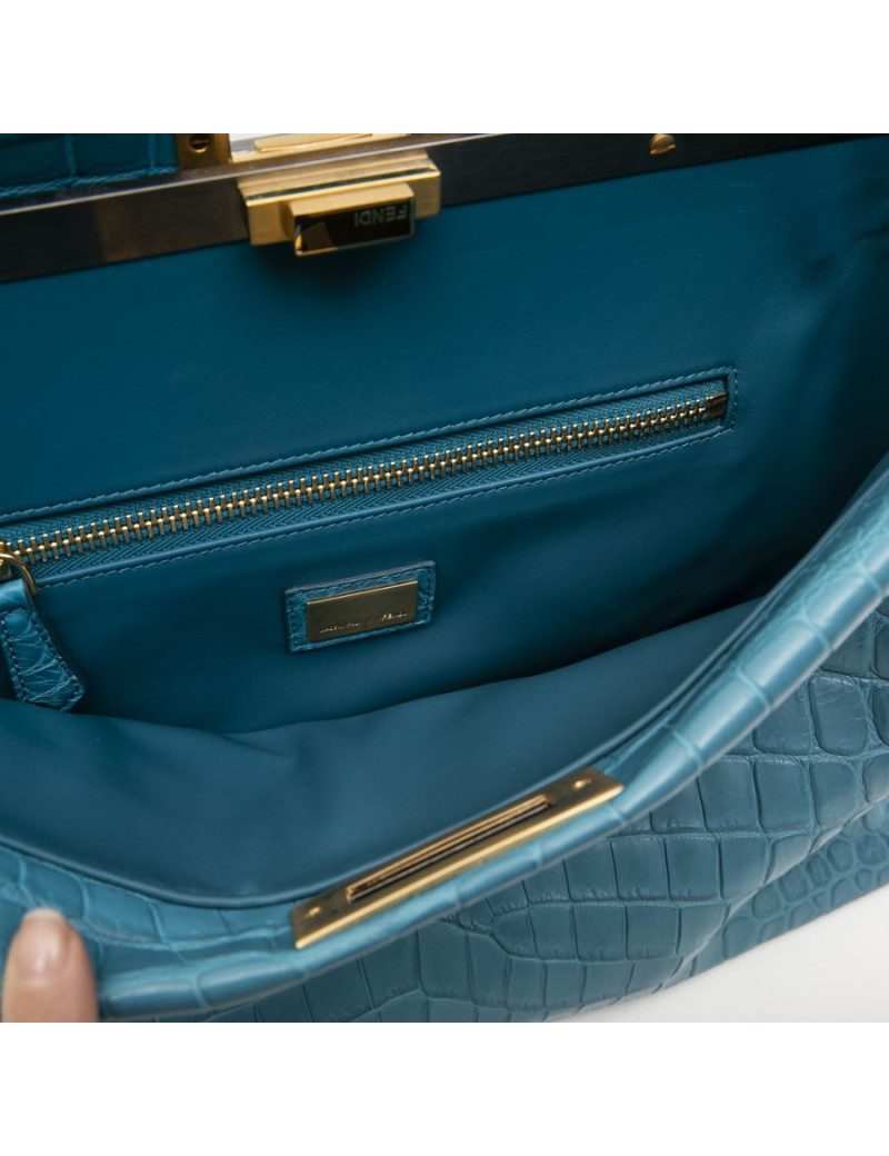 Peekaboo Fendi bleu turquoise