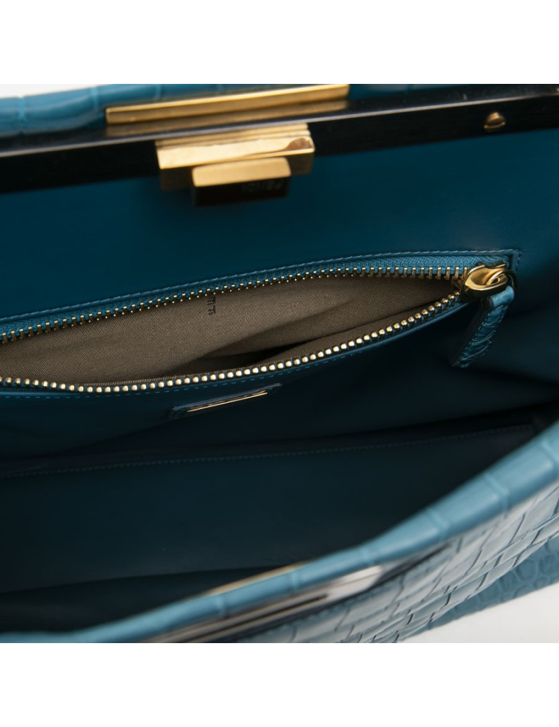 Peekaboo Fendi bleu turquoise