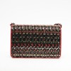 CHANEL Paris Salzburg mini flap bag in multicolored tweed and red leather