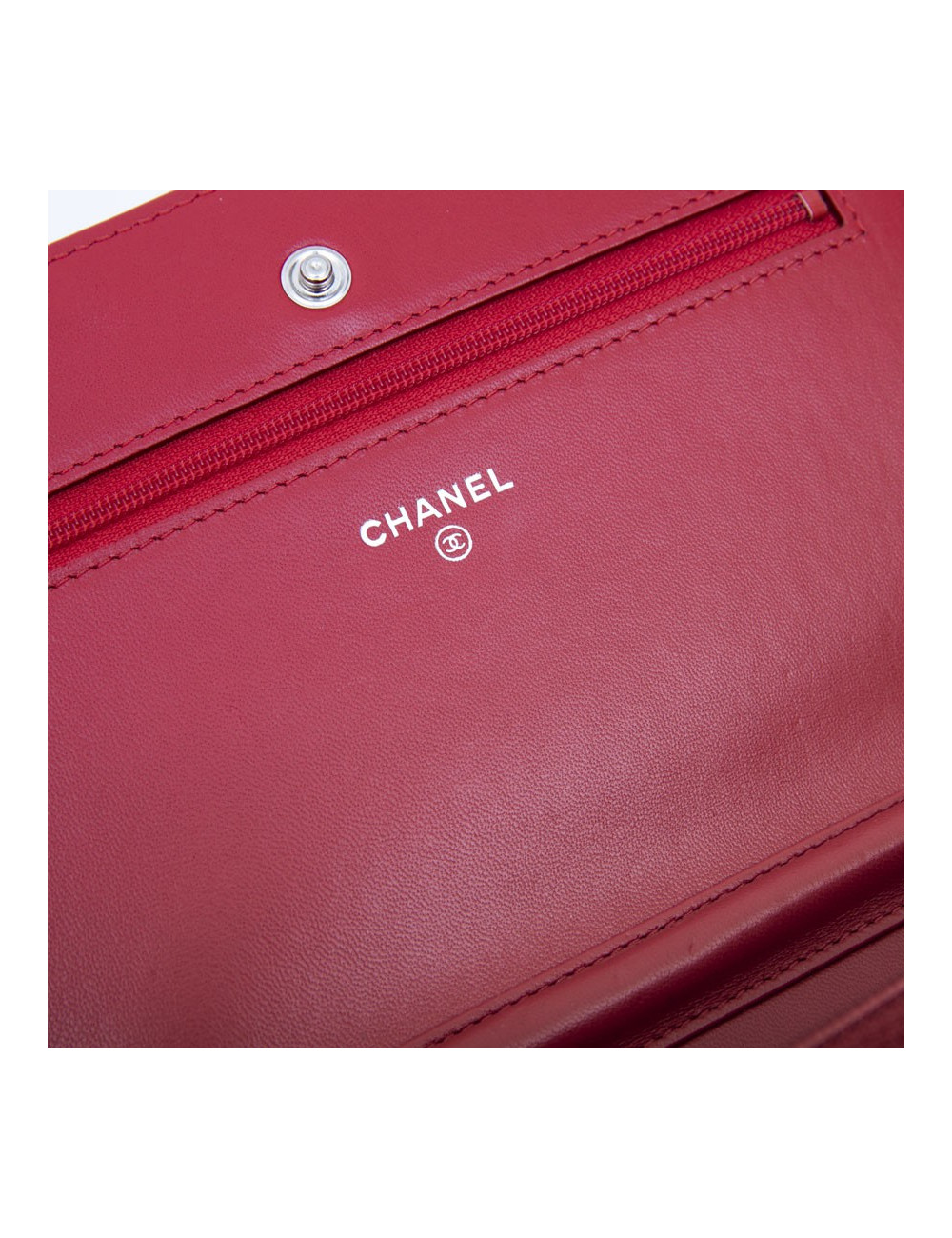 CHANEL Paris Salzburg mini flap bag in multicolored tweed and red leather