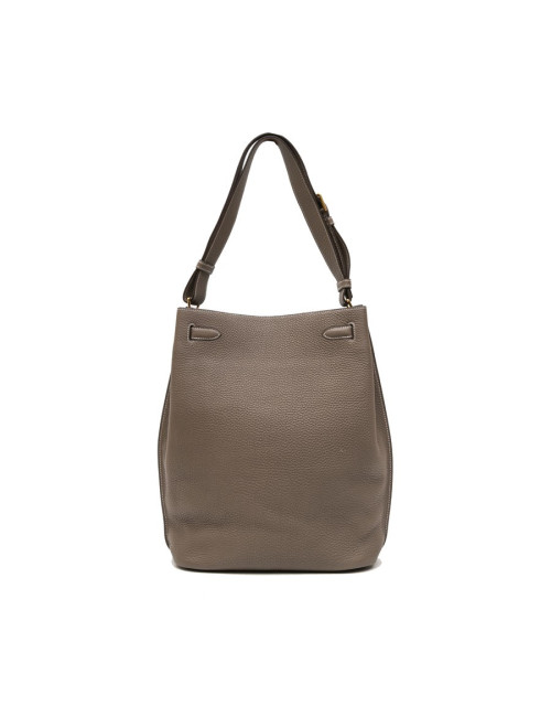 Sac  So Kelly HERMES cuir taurillon clémence étoupe