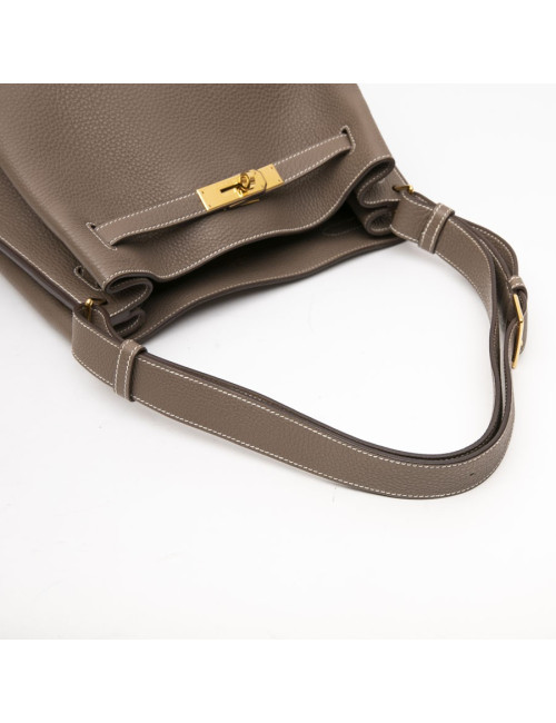 HERMES So Kelly bag in étoupe clémence taurillon leather