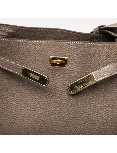 HERMES So Kelly bag in étoupe clémence taurillon leather