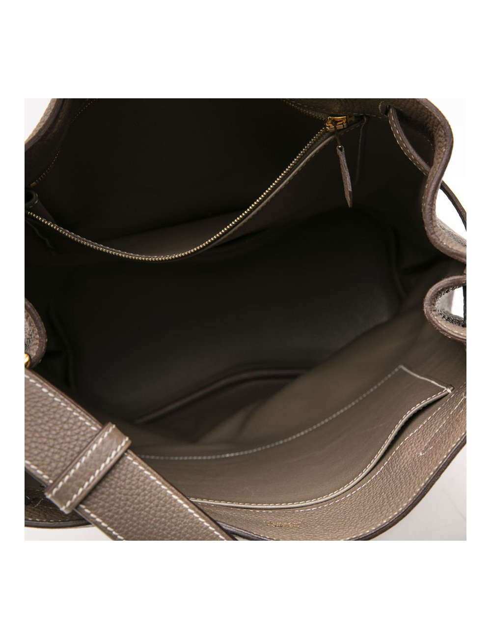 Sac  So Kelly HERMES cuir taurillon clémence étoupe