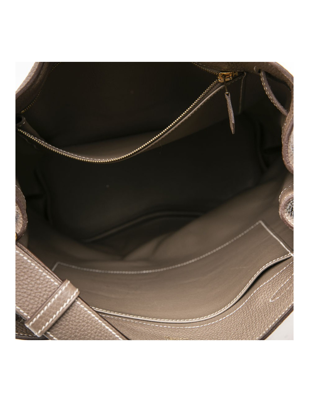 HERMES So Kelly bag in étoupe clémence taurillon leather