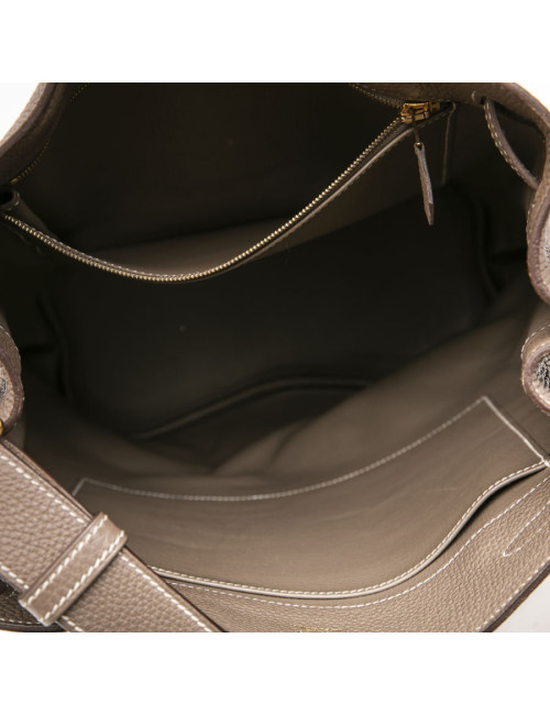 HERMES So Kelly bag in étoupe clémence taurillon leather