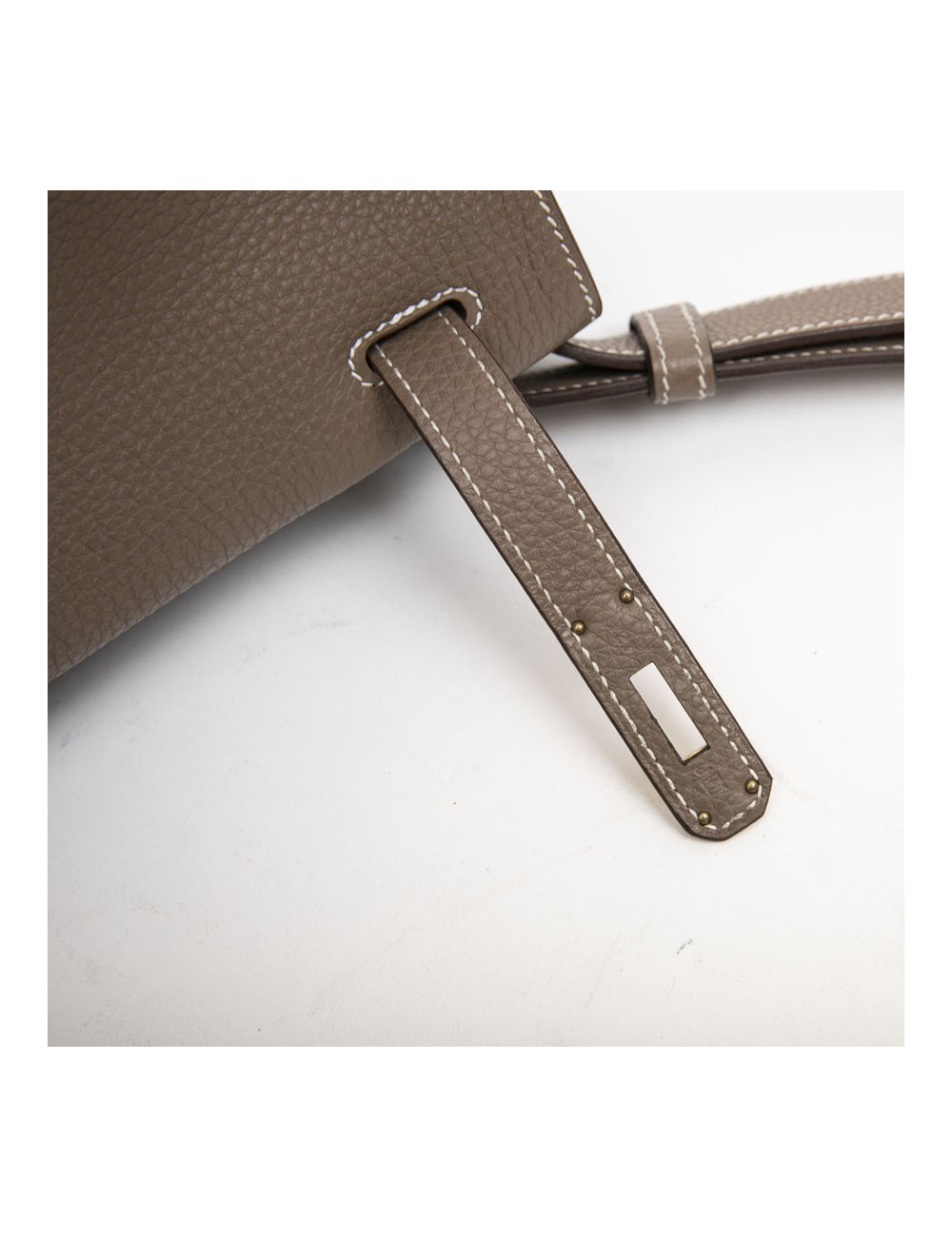 HERMES So Kelly bag in étoupe clémence taurillon leather