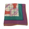 HERMES shawl Sellier in cashmere and silk