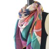 HERMES shawl Sellier in cashmere and silk