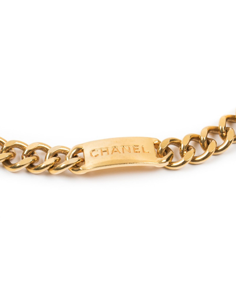 Ceinture CHANEL vintage T85 en chaîne dorée