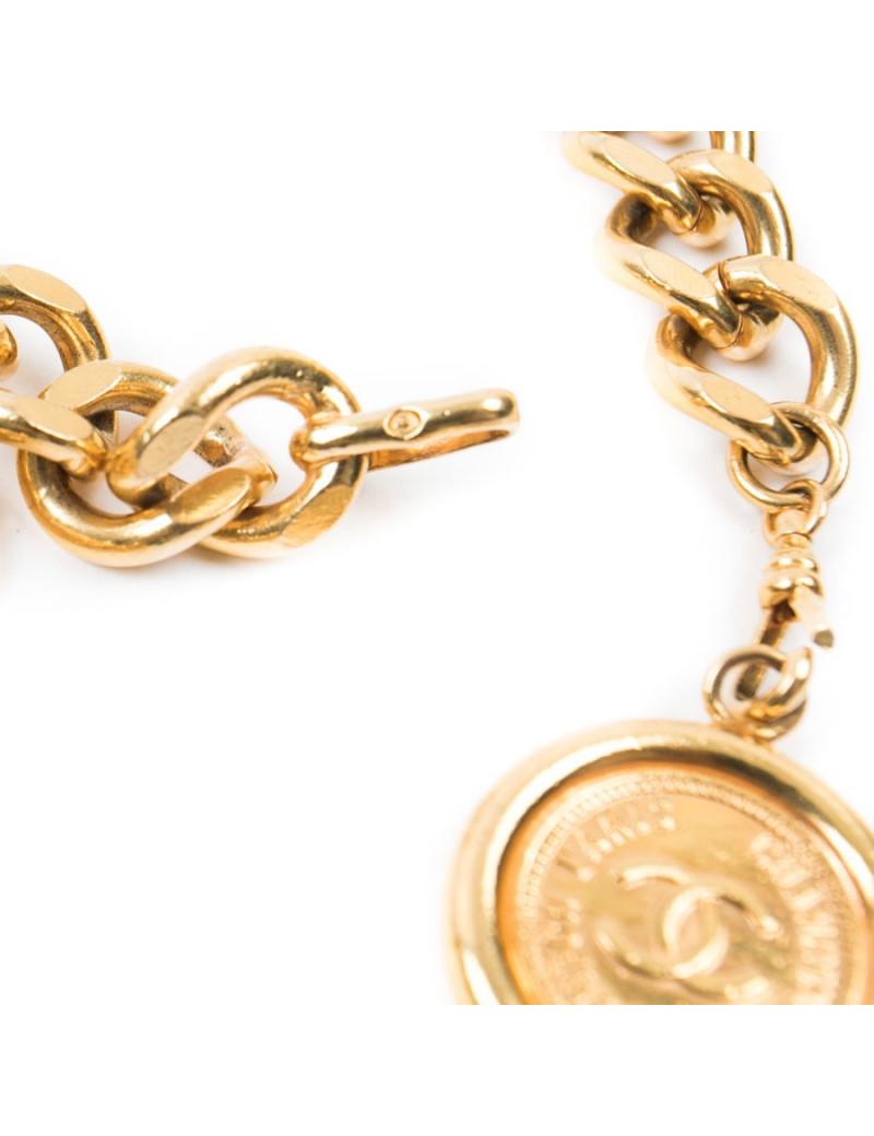 Ceinture CHANEL vintage T85 en chaîne dorée