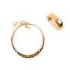 Parure collier et bracelet YSL YVES SAINT LAURENT Vintage en métal doré et strass