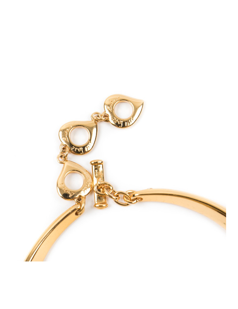 YVES SAINT LAURENT YSL Vintage gilded bracelet and necklace set