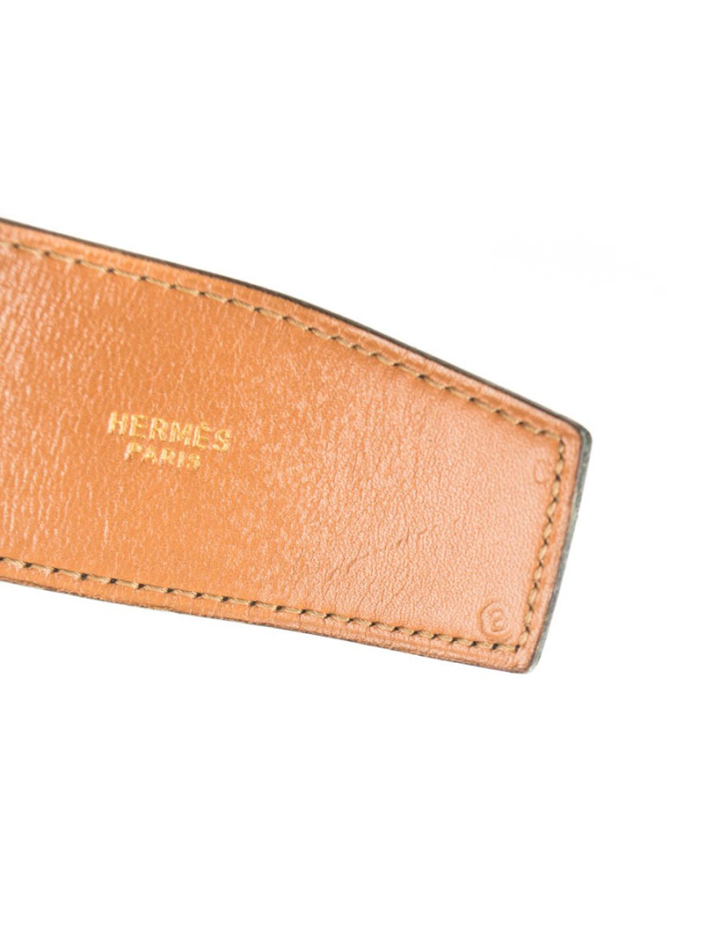 Ceinture HERMES  en cuir box marron Vintage
