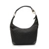 GUCCI bag in black monogram canvas and patent leather
