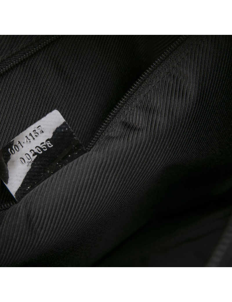 GUCCI bag in black monogram canvas and patent leather