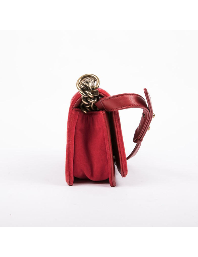 Sac CHANEL Boy "Paris-Edinbourg" velours et tissu écossais