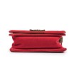 CHANEL Boy flap bag Paris Edimbourg in Red velvet and plaid fabric