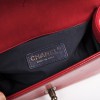 CHANEL Boy flap bag Paris Edimbourg in Red velvet and plaid fabric