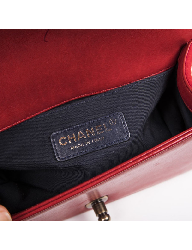 Sac CHANEL Boy "Paris-Edinbourg" velours et tissu écossais