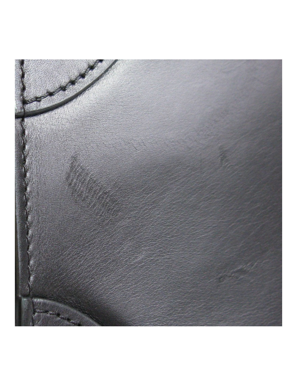 Sac CELINE Luggage Micro en cuir noir et lézard gris