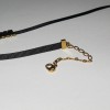 DIOR choker necklace in black grosgrain and aged gold metal