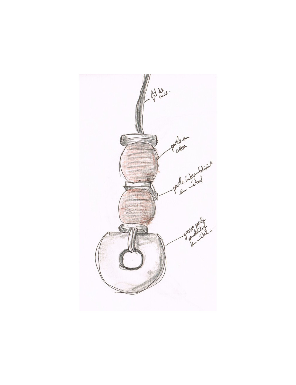 Sautoir pâte de verre MARGUERITE DE VALOIS