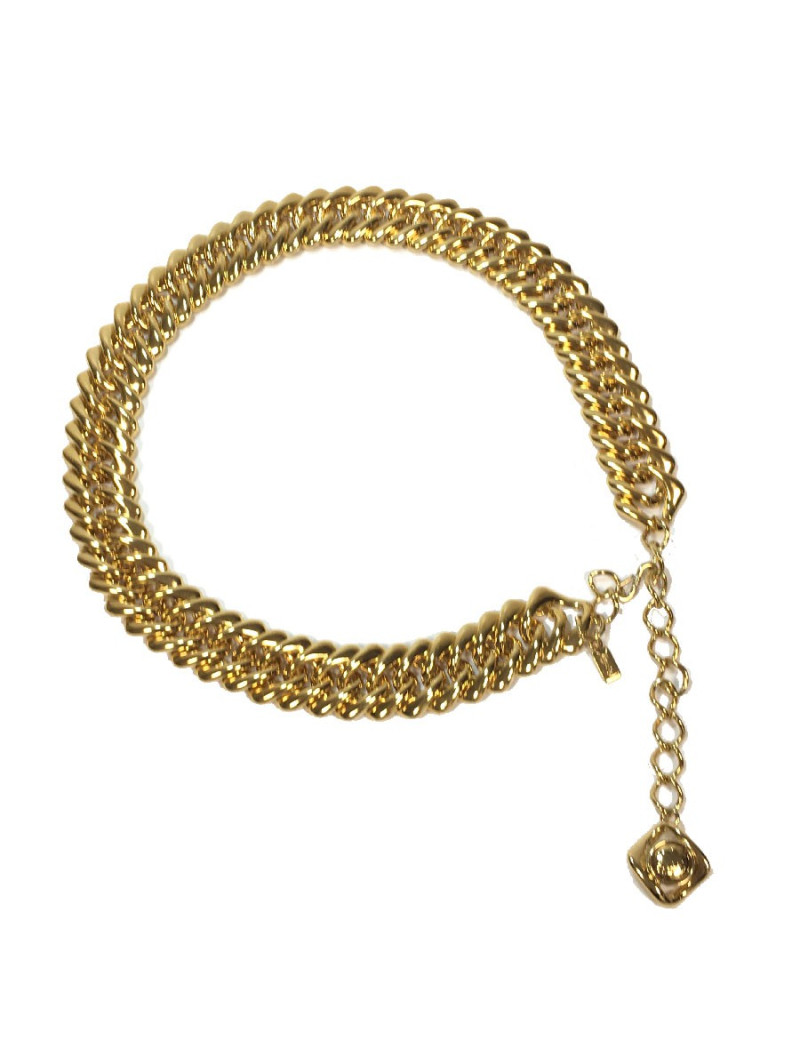 YVES SAINT LAURENT vintage T85 belt in big golden metal chain