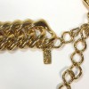 YVES SAINT LAURENT vintage T85 belt in big golden metal chain