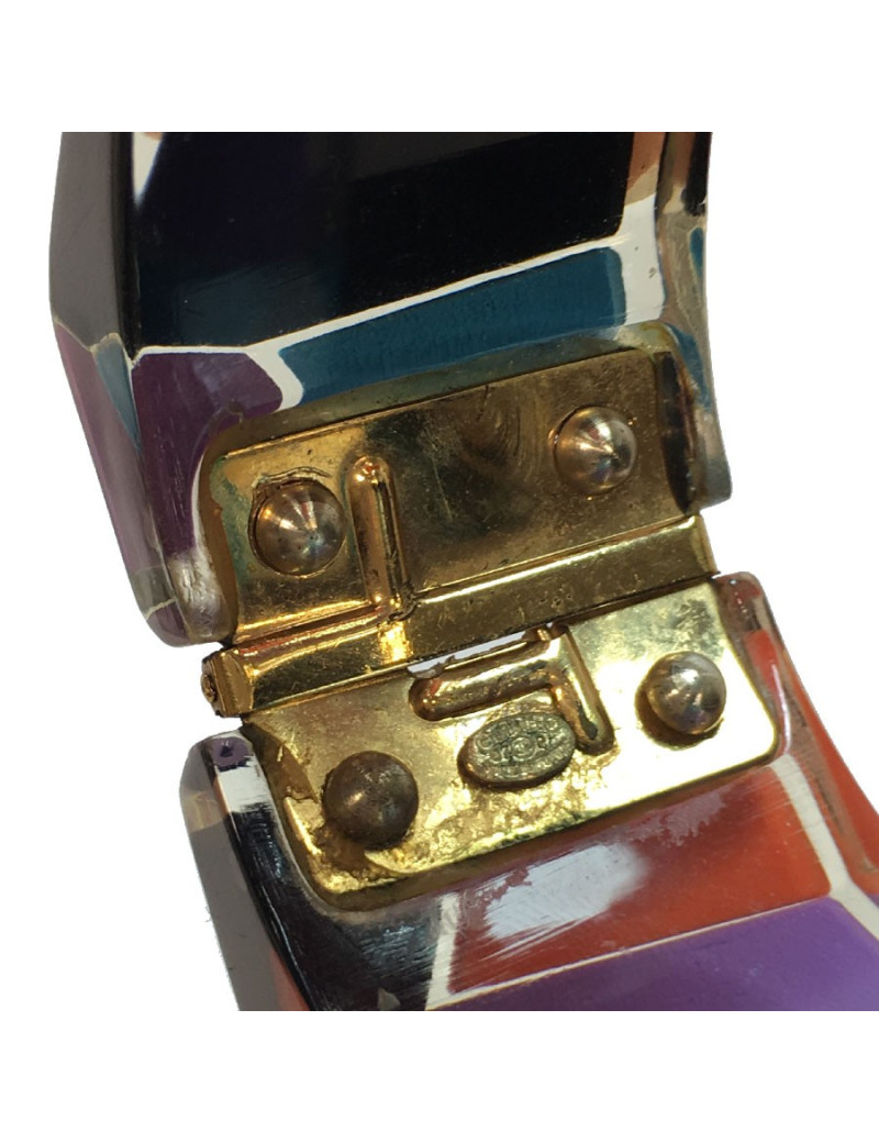 CHANEL Cuff bracelet in multicolored plexiglass