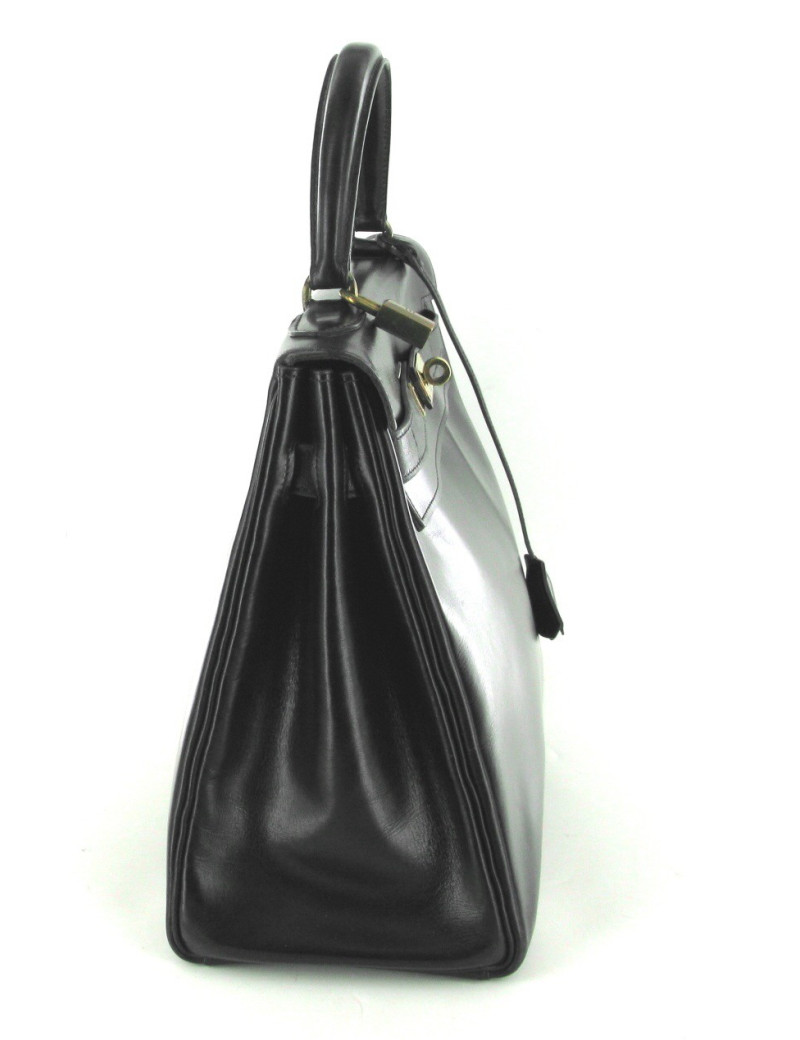 Sac Vintage Kelly 32 HERMES en box noir