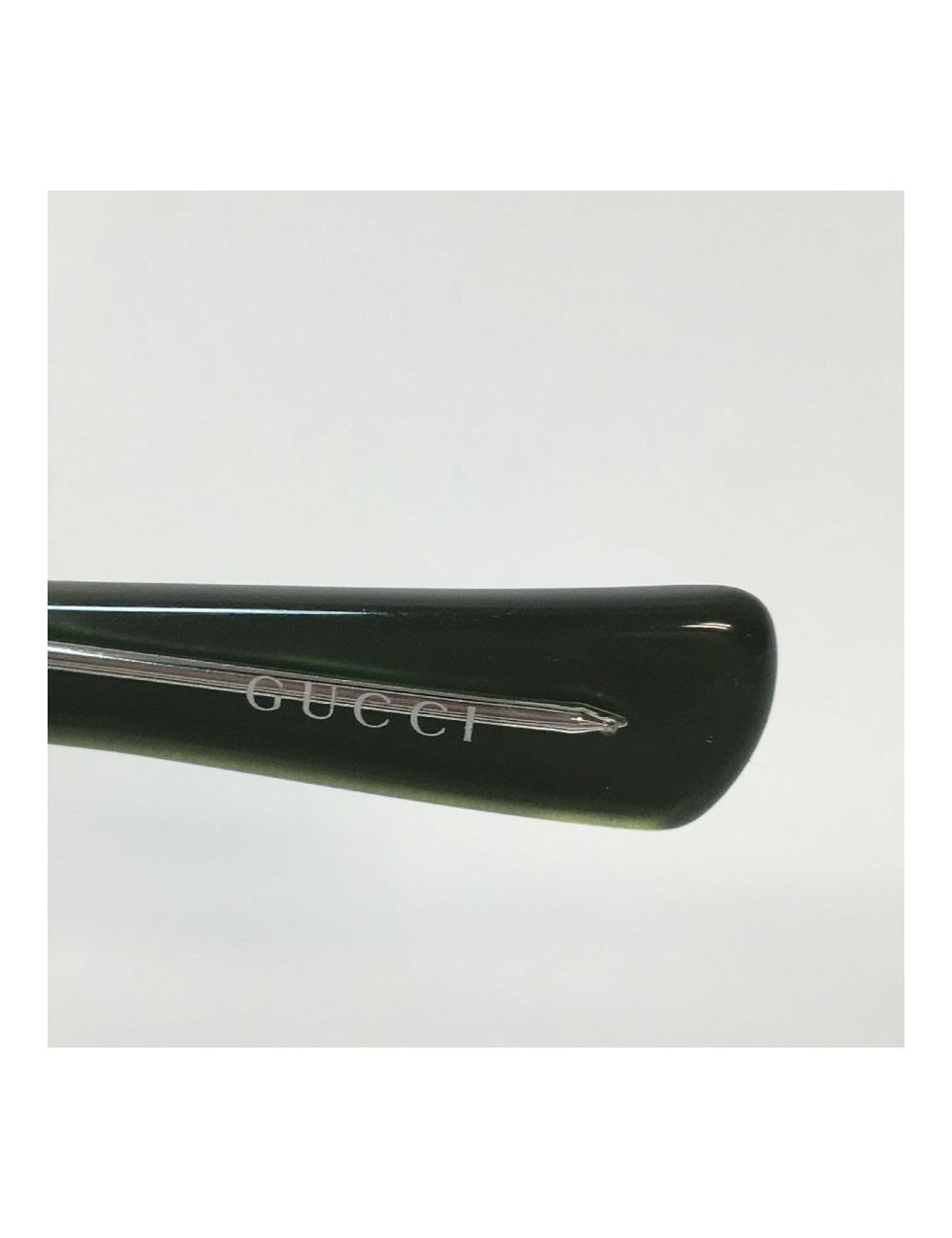 Lunettes de soleil GUCCI oversize en plastique vert