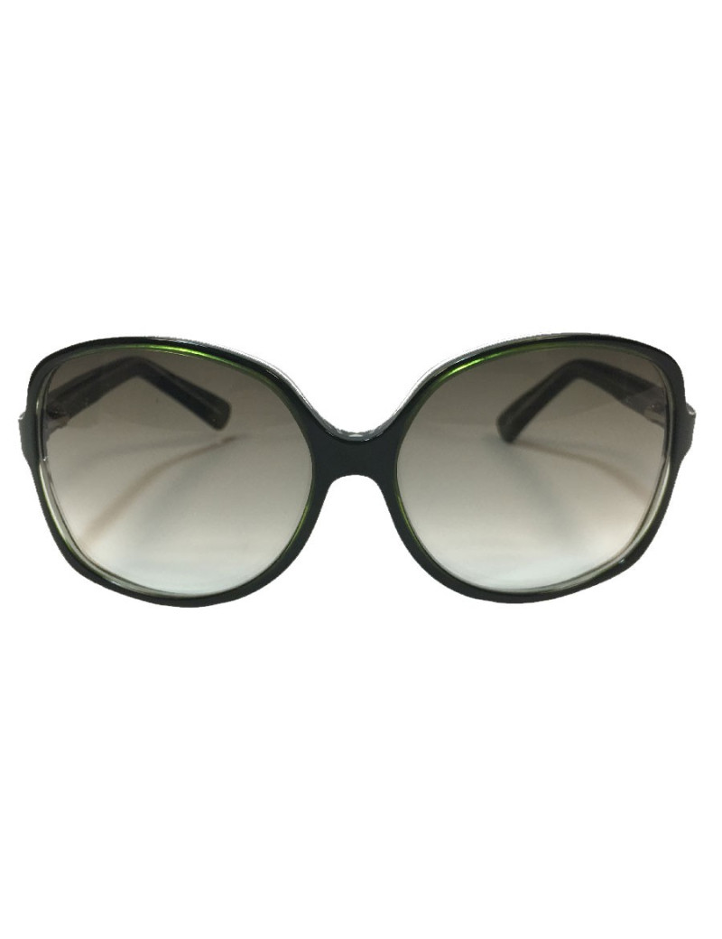 Lunettes de soleil GUCCI oversize en plastique vert