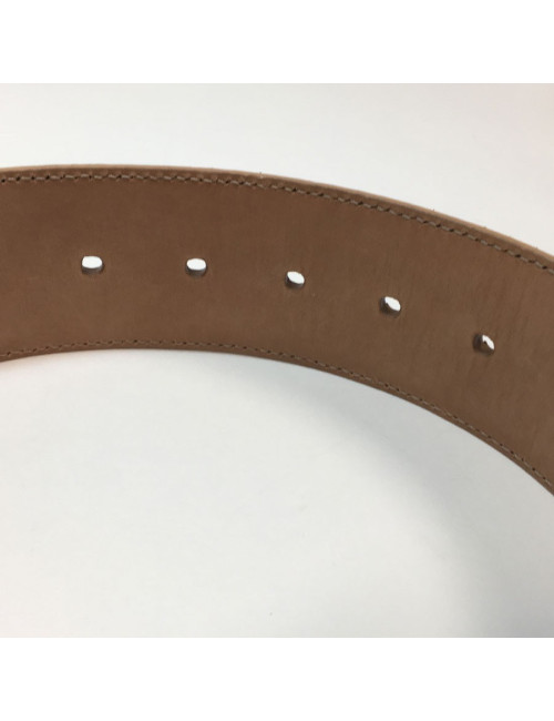 Ceinture ALEXANDER Mc QUEEN T75 en cuir exotique python rose irisé