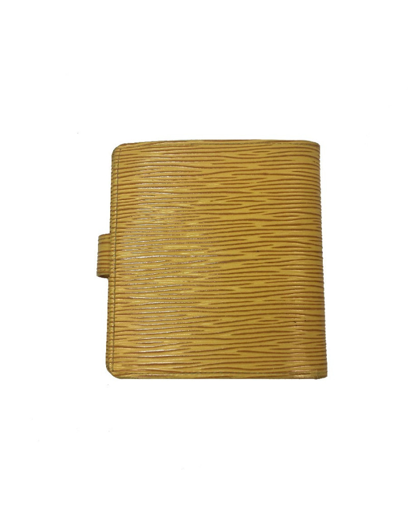 Porte cartes LOUIS VUITTON en cuir épi jaune