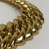 YVES SAINT LAURENT vintage knit necklace in gilt metal