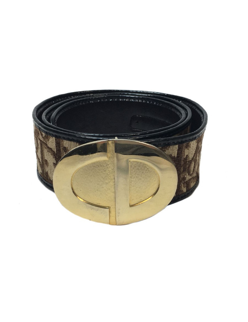 Ceinture CHRISTIAN DIOR en toile monogram marron