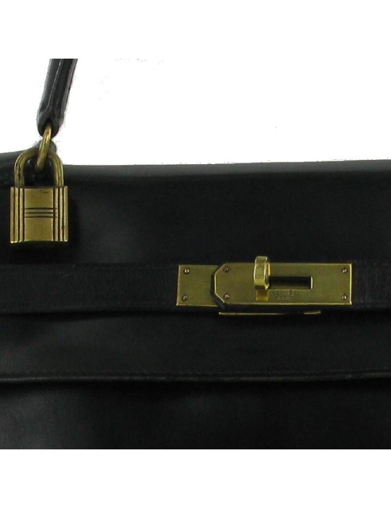 Kelly 35 HERMES Vintage en box noir