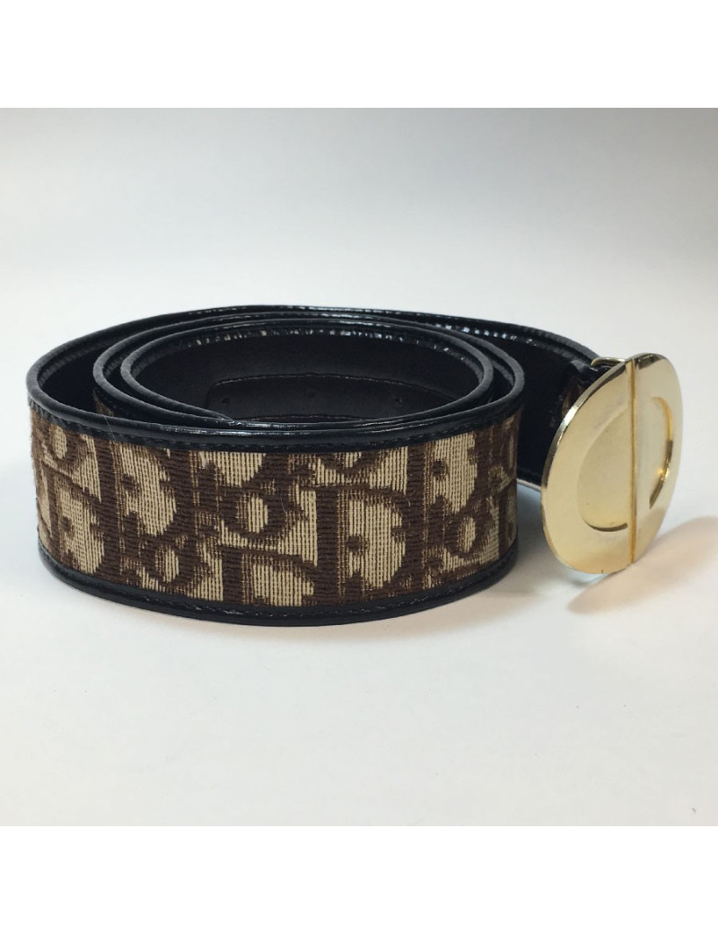 Ceinture CHRISTIAN DIOR en toile monogram marron