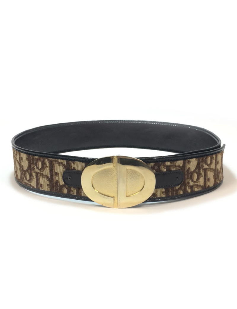 Ceinture CHRISTIAN DIOR en toile monogram marron