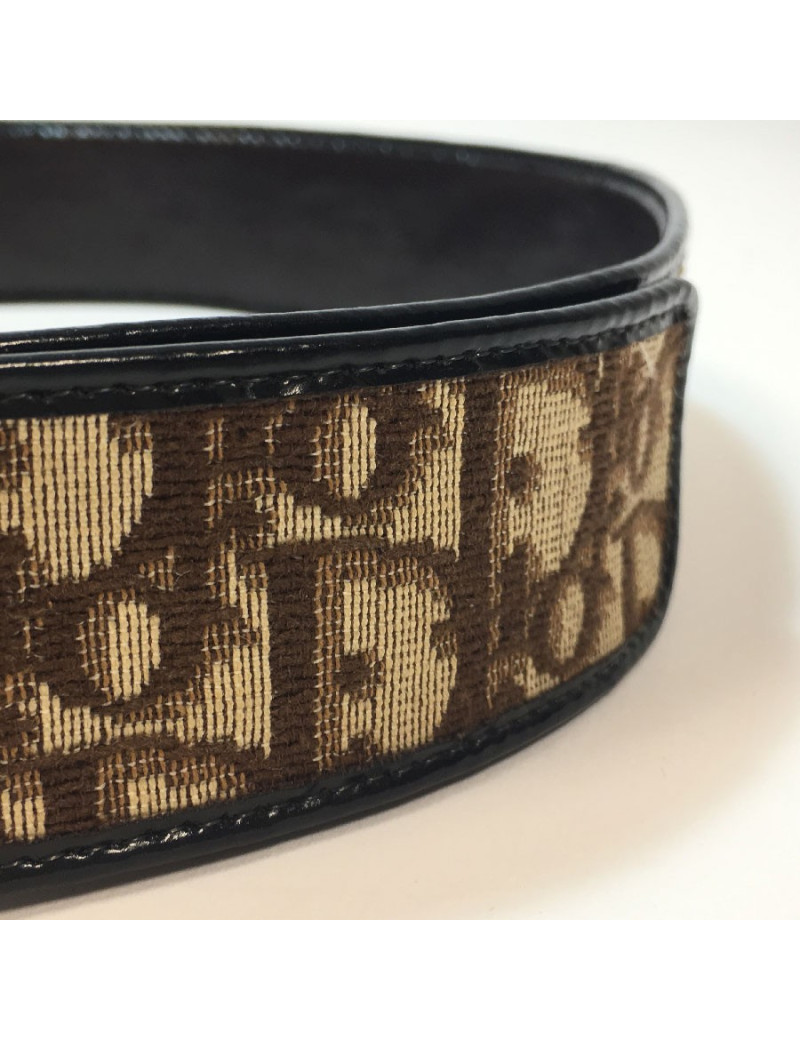 Ceinture CHRISTIAN DIOR en toile monogram marron