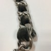 CHANEL belt in silver chain and gray velvet