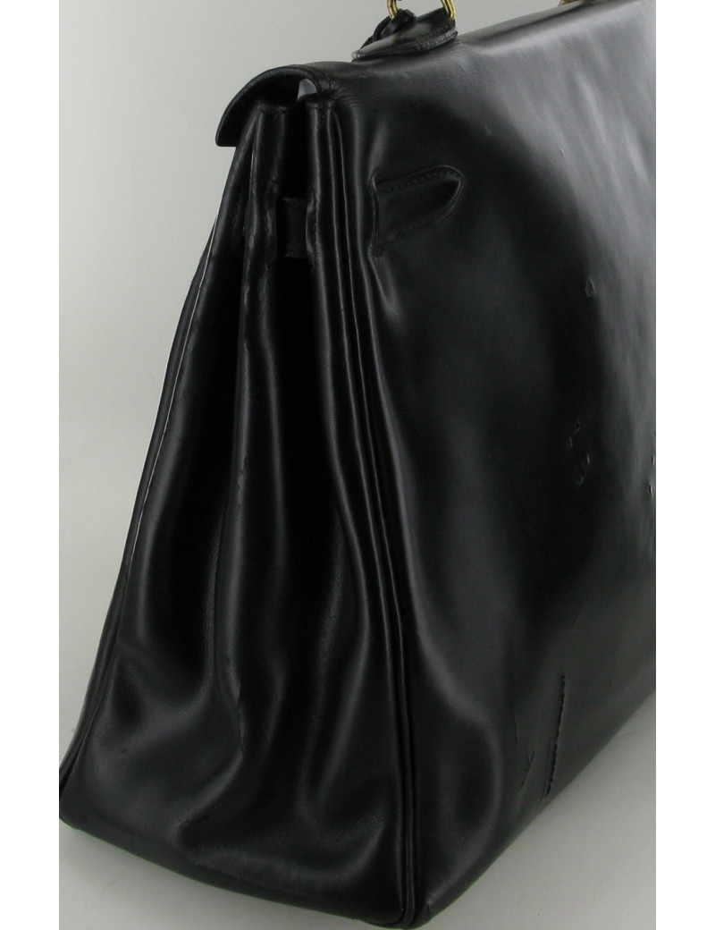 Kelly 35 HERMES Vintage en box noir
