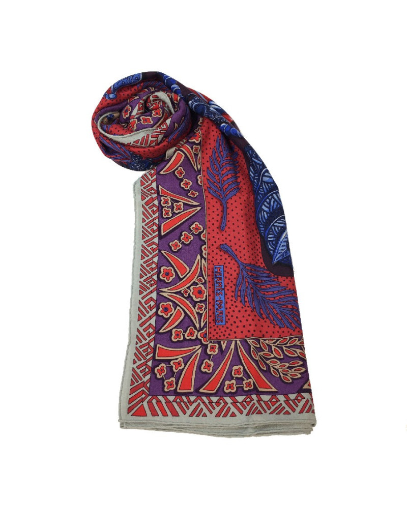 HERMES 'Zenobie Reine de Palmyre' in cashmere and silk