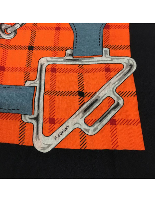 HERMES " Tatersale" shawl in cashmere and silk