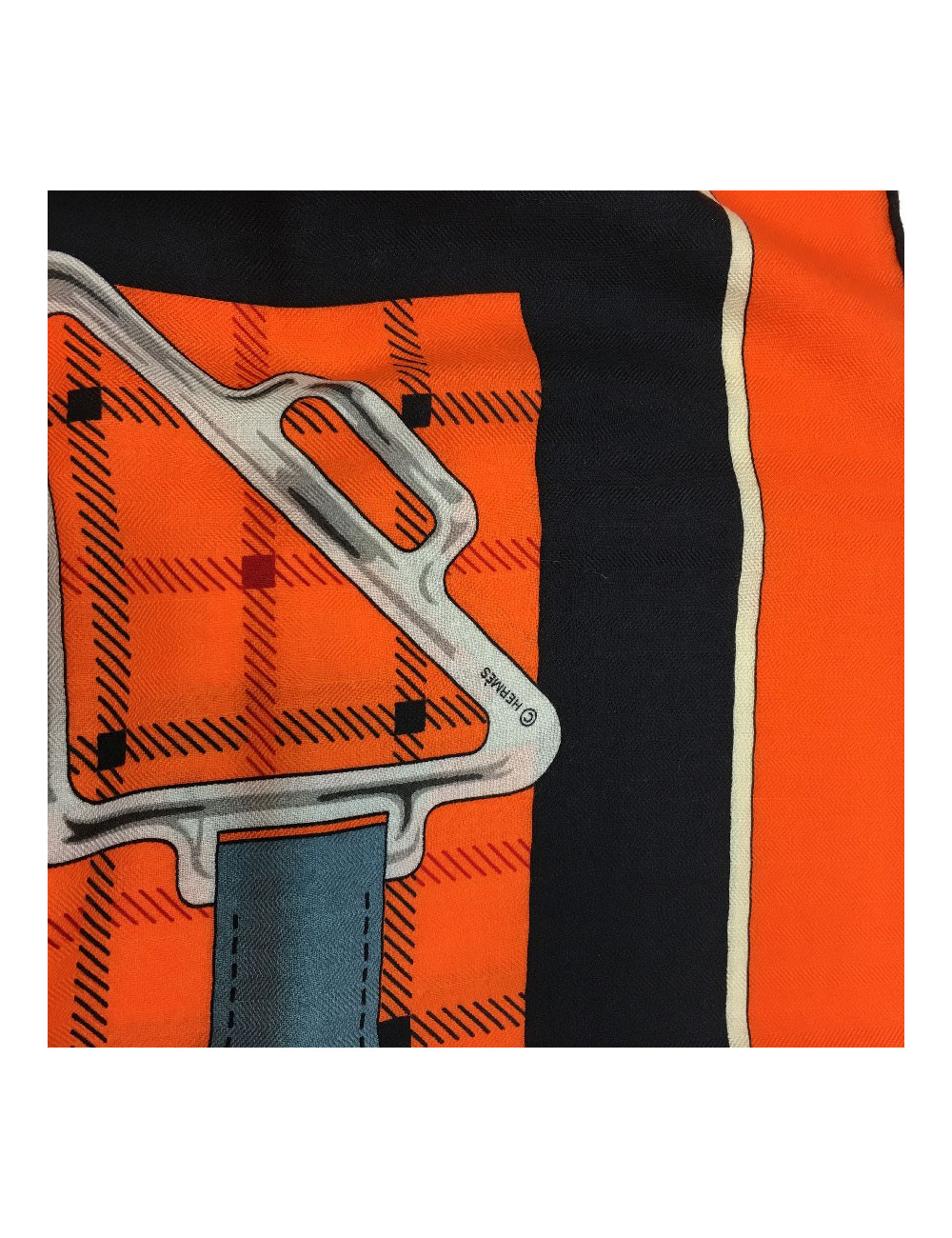 HERMES " Tatersale" shawl in cashmere and silk