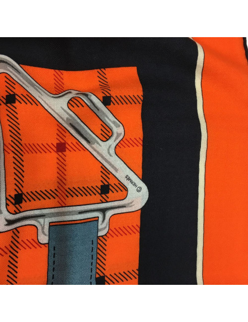 HERMES " Tatersale" shawl in cashmere and silk