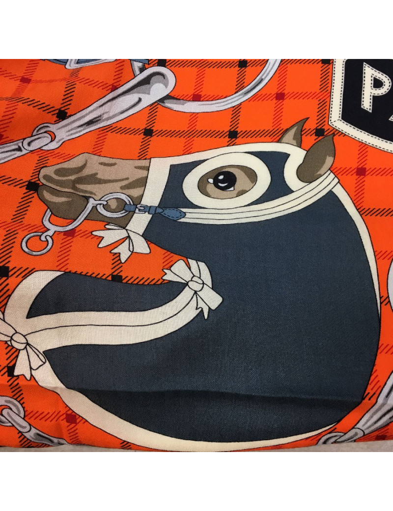 HERMES " Tatersale" shawl in cashmere and silk