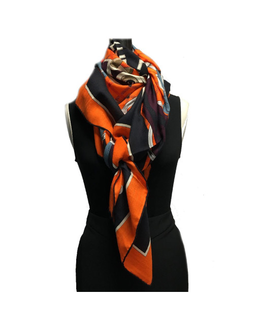 HERMES " Tatersale" shawl in cashmere and silk